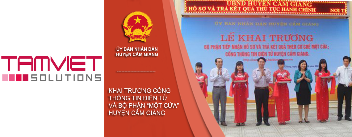 Khai trương bộ phận “Một cửa” huyện Cẩm Giàng